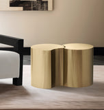 Dimple Gold End Table 99081Gold-2D Meridian Furniture