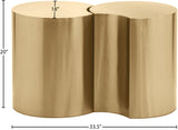 Dimple Gold End Table 99081Gold-2E Meridian Furniture