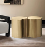 Dimple Gold End Table 99081Gold-2E Meridian Furniture