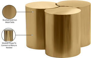 Dimple Gold Coffee Table 99081Gold-3C Meridian Furniture