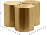 Dimple Gold Coffee Table 99081Gold-3C Meridian Furniture