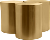 Dimple Gold Coffee Table 99081Gold-3C Meridian Furniture