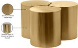 Dimple Gold Coffee Table 99081Gold-3D Meridian Furniture