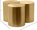 Dimple Gold Coffee Table 99081Gold-3D Meridian Furniture