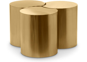 Dimple Gold Coffee Table 99081Gold-3D Meridian Furniture