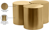 Dimple Gold Coffee Table 99081Gold-3E Meridian Furniture