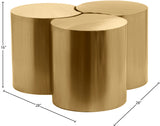 Dimple Gold Coffee Table 99081Gold-3E Meridian Furniture