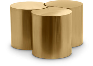 Dimple Gold Coffee Table 99081Gold-3E Meridian Furniture