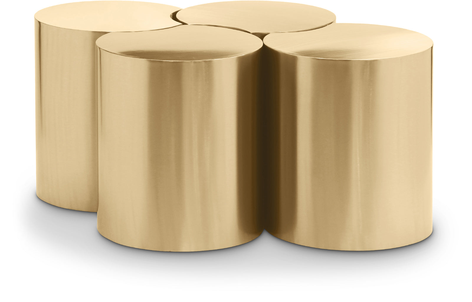 Dimple Coffee Table - Stylish Brushed Iron Design with Modular Shape f