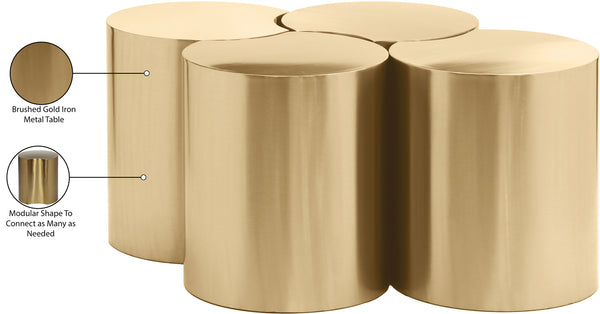 Dimple Gold Coffee Table 99081Gold-4D Meridian Furniture