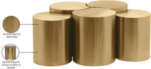Dimple Gold Coffee Table 99081Gold-5A Meridian Furniture
