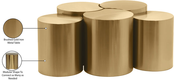 Dimple Gold Coffee Table 99081Gold-5A Meridian Furniture
