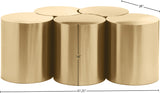 Dimple Gold Coffee Table 99081Gold-5B Meridian Furniture