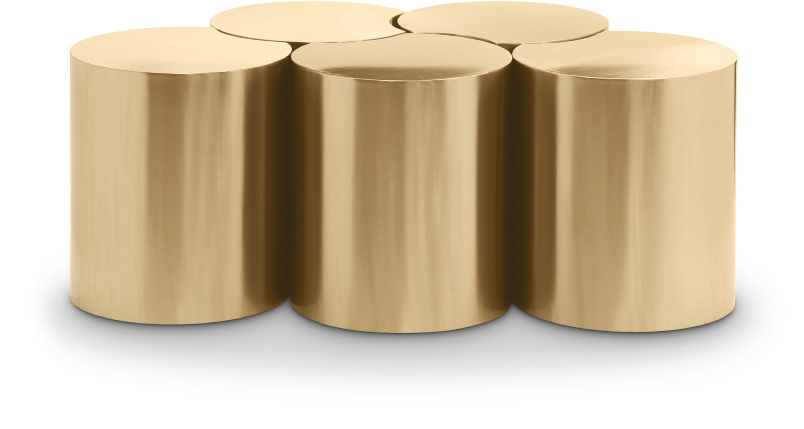 Dimple Coffee Table - Stylish Brushed Iron Design with Modular Shape f