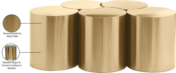 Dimple Gold Coffee Table 99081Gold-5C Meridian Furniture