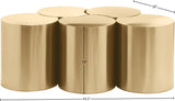 Dimple Gold Coffee Table 99081Gold-5C Meridian Furniture