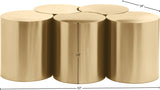 Dimple Gold Coffee Table 99081Gold-5D Meridian Furniture