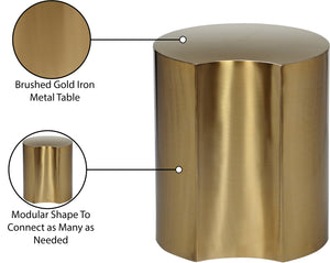 Dimple Gold End Table 99081Gold-ET16 Meridian Furniture