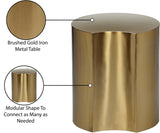 Dimple Gold End Table 99081Gold-ET18 Meridian Furniture