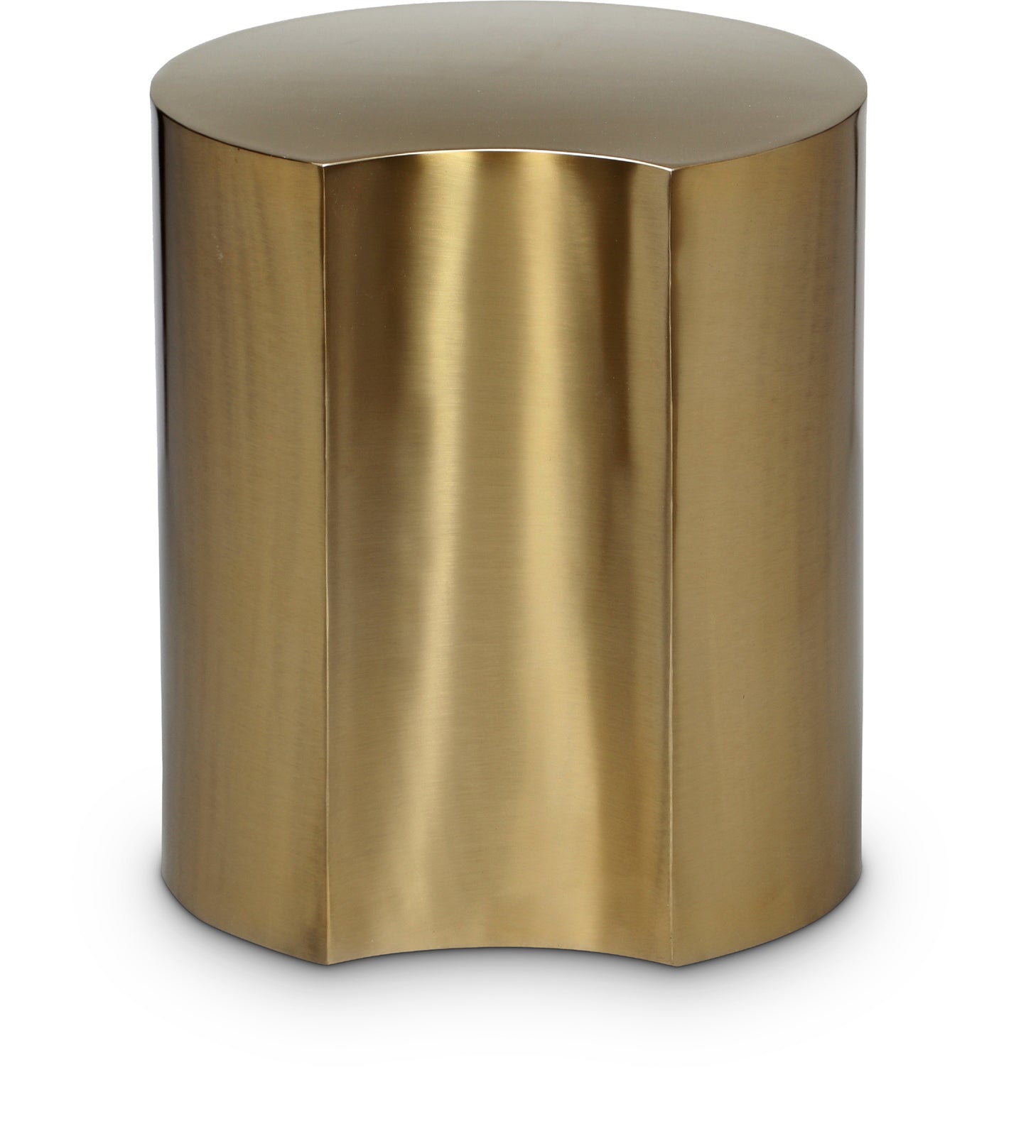 Dimple Contemporary End Table - Stylish Brushed Iron Design for Modern