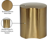 Dimple Gold End Table 99081Gold-ET20 Meridian Furniture