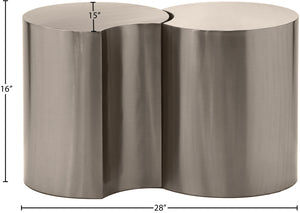 Dimple Silver End Table 99081Silver-2A Meridian Furniture