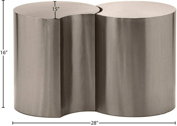 Dimple Silver End Table 99081Silver-2A Meridian Furniture