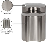 Dimple Silver End Table 99081Silver-2B Meridian Furniture