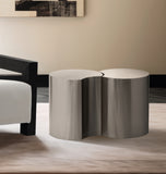 Dimple Silver End Table 99081Silver-2D Meridian Furniture