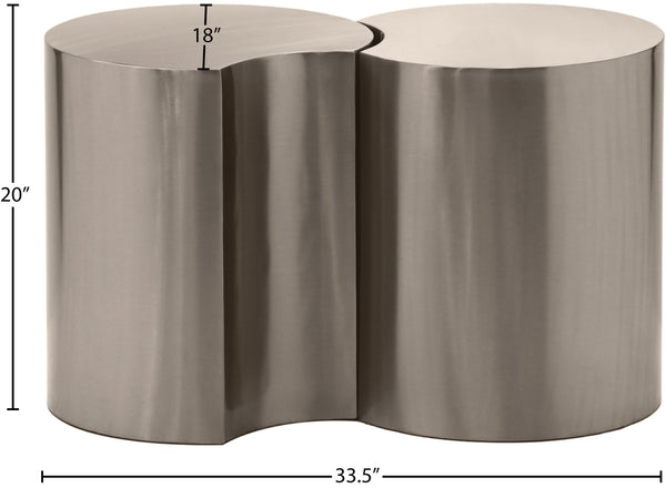 Dimple Silver End Table 99081Silver-2E Meridian Furniture