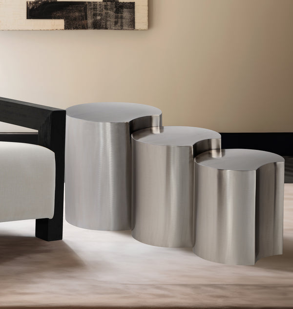 Dimple Silver End Table 99081Silver-3A Meridian Furniture