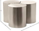 Dimple Silver Coffee Table 99081Silver-3D Meridian Furniture