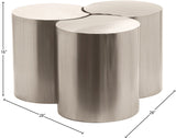 Dimple Silver Coffee Table 99081Silver-3E Meridian Furniture