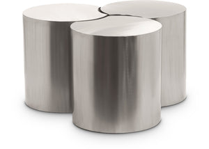 Dimple Silver Coffee Table 99081Silver-3E Meridian Furniture