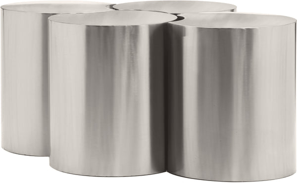 Dimple Silver Coffee Table 99081Silver-4C Meridian Furniture