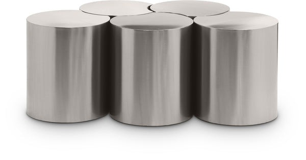 Dimple Silver Coffee Table 99081Silver-5B Meridian Furniture