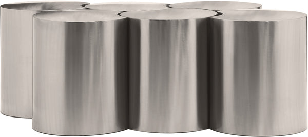 Dimple Silver Coffee Table 99081Silver-6C Meridian Furniture