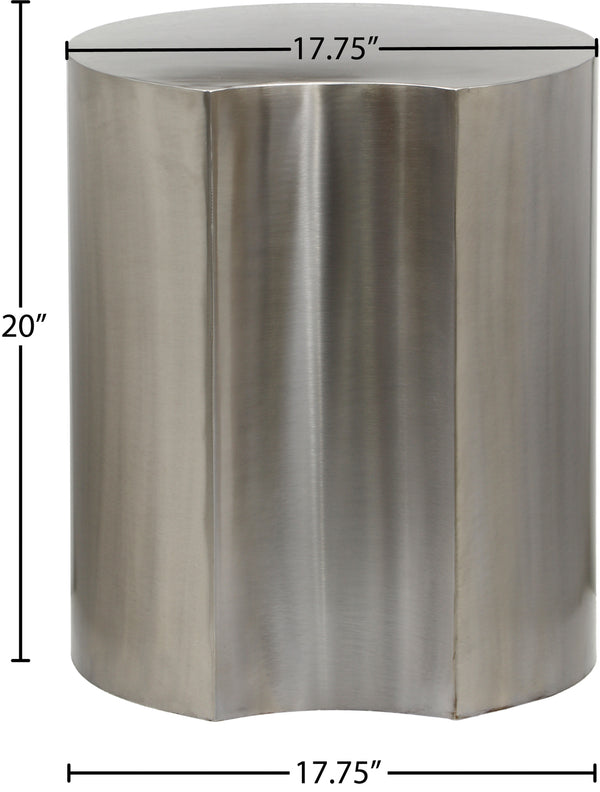 Dimple Silver End Table 99081Silver-ET20 Meridian Furniture