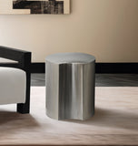 Dimple Silver End Table 99081Silver-ET20 Meridian Furniture