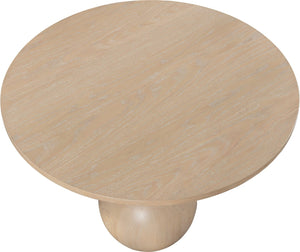 Meridian Furniture Fitch Oak Veneer Coffee Table with Sculptural Spherical Legs for Art Deco Living Rooms Natural A 99082Oak-CT