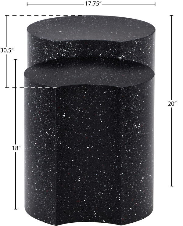 Dimple Black End Table 99084Black-2B Meridian Furniture
