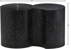 Dimple Black End Table 99084Black-2D Meridian Furniture
