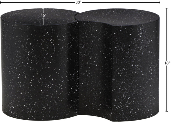 Dimple Black End Table 99084Black-2D Meridian Furniture