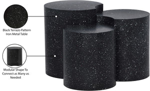 Dimple Black End Table 99084Black-3B Meridian Furniture