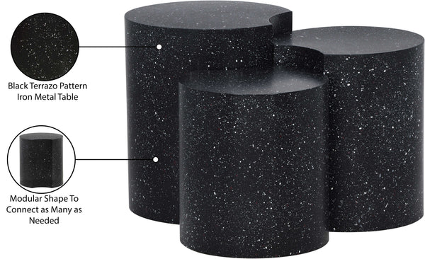 Dimple Black End Table 99084Black-3B Meridian Furniture
