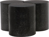 Dimple Black Coffee Table 99084Black-3D Meridian Furniture