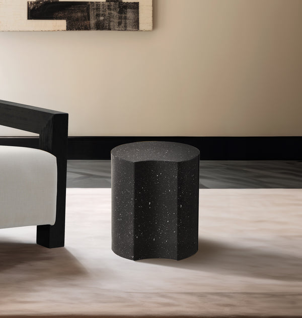 Dimple Black End Table 99084Black-ET16 Meridian Furniture