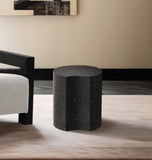 Dimple Black End Table 99084Black-ET18 Meridian Furniture