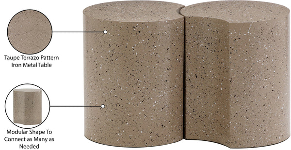 Dimple Taupe End Table 99084Taupe-2A Meridian Furniture