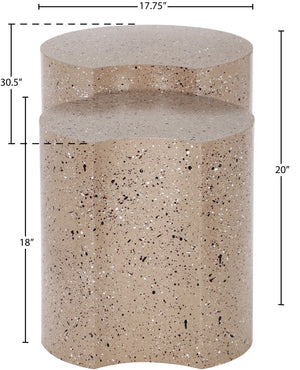 Dimple Taupe End Table 99084Taupe-2B Meridian Furniture
